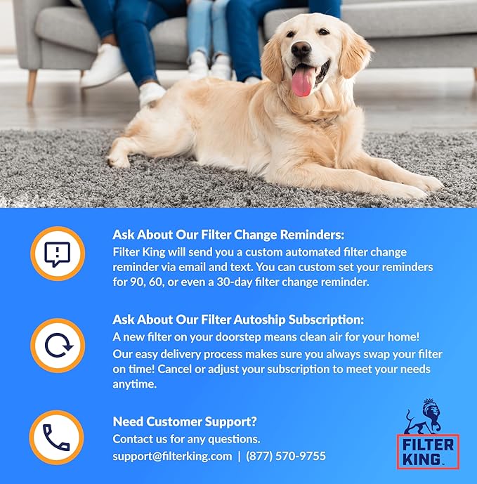 Filter King 37x23x1 Air Filter | 4-PACK | MERV 8 HVAC Pleated A/C Furnace Filters | MADE IN USA | Actual Size: 37 x 23 x .75"