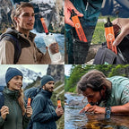 Straw Water Filter 5 Pack – Outdoor Camping & Hiking Survival Gear Kit for Family Use, Ultra-Light Personal Filter Straws for Backpacking, Travel, Bug-Out Bags and Emergency Preparedness