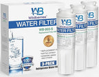 Wildberries UKF8001 NSF Certified Refrigerator Water Filter Replacement for Everydrop Filter 4, EDR4RXD1, UKF8001,Maytag UKF8001, Whirlpool EDR4RXD1, 4396395,Kenmore 9084, 9006, Pack of 3