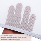 PATIKIL 4"x12" Magnetic Vent Cover, 6 Pack Floor Wall Air Registers Cover Strong Magnet Vent Screen Mesh for Blocking Hair Dust Debris, White