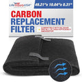 Cut to Fit Activated Carbon Filter Sheet 10x49" Compatible with Honeywell Furnace HVAC, Universal Air Purifier Charcoal Filter Roll for HVAC, AC, Window, Range Hood by LifeSupplyUSA