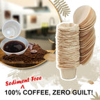 Delibru Unbleached K Cup Filters With Lid for Reusable Coffee Pods - Pack of 300 - Keurig Coffee Filters for K Cup - Natural and Compostable