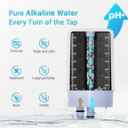 AQUA CREST Alkaline Faucet Water Filter, Replacement for Brita® Filter, Increase PH, Brita® Filter Replacement, 36311 On Tap Water Filtration System, FR-200, FF-100, 2 Packs