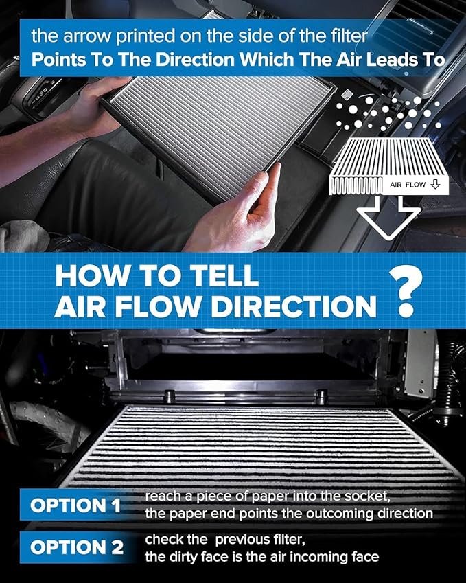 PHILTOP Cabin Air Filter w/Activated Carbon, Compatible with CF10747 Jeep Liberty 2008, 2009, 2010, 2011, 2012, Dodge Nitro 2007, 2008, 2009, 2010, 2011, Filter Up Dust Pollen Odor