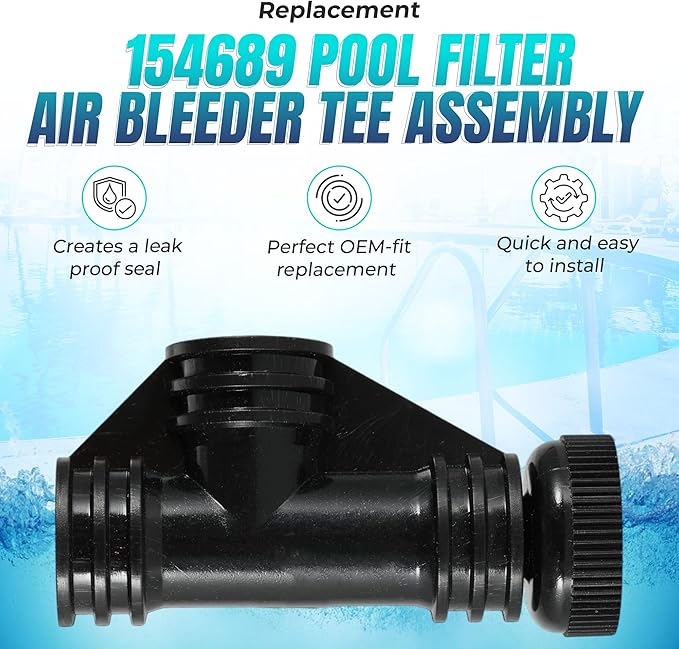 Replacement 154689 Pool Filter Air Bleeder Tee Assembly Compatible with Pentair Triton II TR140, TR50, TR60, TR100 | Air Filter Replace for S7S50, S8S70 | Pool Accessories for Sand Filters, 20 Pack