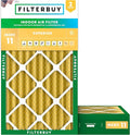 Filterbuy 16x24x4 Air Filter MERV 11 Superior Pet & Allergy Defense (2-Pack), Electrostatic Pleated HVAC AC Furnace Filters Replacement, Made in USA (Actual Size: 15.38 x 23.38 x 3.63)