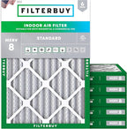 Filterbuy 30x32x2 Air Filter MERV 8 Essential Dust & Allergy Defense (6-Pack), Electrostatic Pleated HVAC AC Furnace Filters Replacement, Made in USA (Actual Size: 30.00 x 32.00 x 1.75)