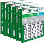 Filterbuy 24x24x5 Air Filter MERV 8 Essential Dust & Allergy Defense (4-Pack), Electrostatic Pleated HVAC AC Furnace Filters Replacement for Honeywell Return Grille (Actual Size: 22.38 x 22.38 x 4.38)