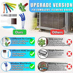 6 Pcs Air Conditioner Fin Comb Cleaner Set, Ac Fin Comb Straightener Tool, Radiator Comb for a/c Unit,Ac Coil Cleaner Brush for HVAC Condenser Evaporator Repair Clean Tool