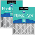 Nordic Pure 20x25x4 (Actual Size: 19 1/2 x 24 1/2 x 3 5/8) Pleated Air Filters MERV 14 Plus Carbon 2 Pack