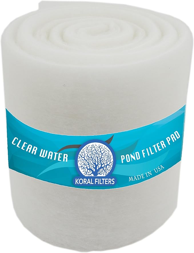 Premium Koi Pond Filter Media Roll - High-Efficiency Pond Filters for Outdoor Ponds, Reusable Fish Pond Filter Material, Made in USA (PRO - Dye-Free - 10ft)