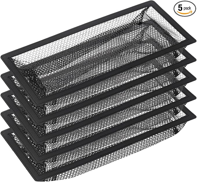 Floor Register Cover Trap，Floor Air Vent Cover Screen for Home Air Vent Filters 5-Pack Floor Vent Mesh Filters Net Trap… (4 x 10 Inch)
