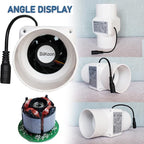 HVAC Exhaust Ventilation Fan 3 Inch 12v Inline Duct Fan Low Noise Speed Adjustable Variable Vent Blower 14w Powerful Air Exhaust Booster (Color : NO Adjustable Speed, Size : 14w)