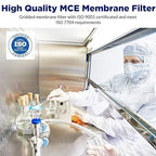 Membrane Solutions MCE Gridded Membrane Filter, Mixed Cellulose Esters Membrane Filter, Sterile Individual Pack Membrane Disc Filter, Diameter: 47 mm, Pore Size: 0.45 um, 100/Pk