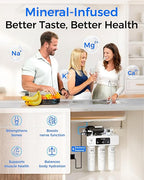 Waterdrop WD-T3-M Remineralization Reverse Osmosis Water Filter, NSF/ANSI 372 Certified, 9-Stage Undersink RO System, 450G Tankless RO Water Filtration System, 2:1 Pure to Drain, Plug-in Required