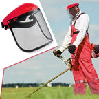 Amylove 2 Pcs Safety Face Shield with Mesh Weed Whacking Face Shield Masks Chainsaw Gardening Weed Mover Protection (Red)