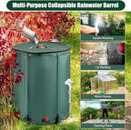 THUNDERBAY 53 Gallon Collapsible Rain Barrel, Portable Rain Barrels to Collect Rainwater from Gutter, Rainwater Collection System, Water Storage Tank Catcher Container with Filter Spigot