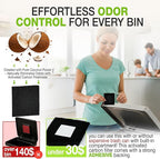 Premium 12 Pack Activated Carbon 3 in 1 Garbage Can Odor Absorber Filters Coconut Charcoal Puck Deodorizer Step Replacements for Kitchen Trash On The Go Bag Air Freshener Pods Compatible Magic Small