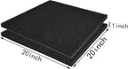 Hipanda 2 Pack Aquarium Bio Filter Sponge Pad 20"x20"x1",30PPI, Bio Filter Media Foam Pad Sponges, Cut-to-Size Open Cell Foam Sheet for Fish Tank