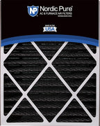 Nordic Pure 20x25x5 (Actual Size: 19 3/4 x 24 1/4 x 4 7/8) Air Bear AC Filter Replacement MERV 10 Pleated + Carbon 2 Pack