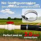XtremepowerUS Backwash Hose Extra Heavy-Duty Pool Drain Hose 2" x 100 ft – 47 MIL Thickness Drain Hose with Clamp for Filter Pump or Sump Discharge