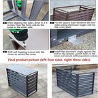 Freestanding Louvered Space Divider, outdoor garbage can enclosures, balcony air conditioning privacy cover, durable, noise reduction, suitable for gardens, balconies, walls, courtyards ( Color : FOUR