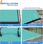 TANG Sun Shade Fabric Roll 8'x86' Shade Cloth for Garden Turquoise Green HDPE Mesh Shading Pergola Cover Replacement Canopy, 95% Blockage Sunshades for Outdoor Patio Backyard Plant