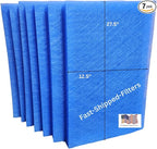 Fast-Shipped-Filters 7 Pack Replacement Filter Pads Compatible with MicroPower Guard One Hour Air Cleaner Refill Blue (7, Blue, 14x30)