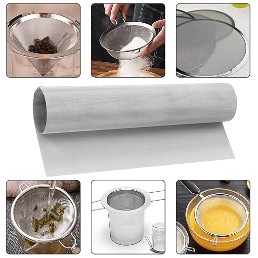 1 roll Stainless Steel Wire mesh 60 mesh,304 Wire mesh, Suitable for Vent, Cage, Garden, Window Screen, Filter Screen, etc (60Mesh 44X120CM)