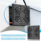 PATIKIL 70mm Fan Filter Grill, 6 Pcs Plastic Ventilation Dustproof Grill Cover Cooling Ventilator with Screws for Industry Workshop Computer Case Refrigerators Air Conditioning, Black