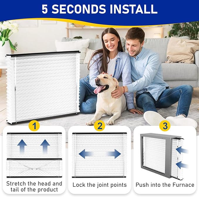 2Pack 410 Replacement Filter Compatible with Aprilaire Size: 16x25x4 MERV 11 Whole House Air Purifiers model:1410, 1610, 2410, 2416, 3410, 4400.Not fit for 1413 Upgrade Kit(Model 2140 or 2400)
