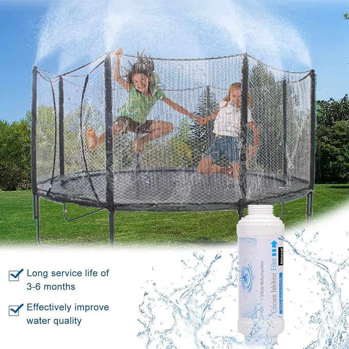 Mornajina 2 Pieces Calcium Inhibitor Filter, Outdoor Misting System Protector for Mist Nozzle, Preventing Scale Buildup from Clogging Up