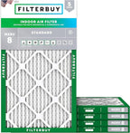 Filterbuy 13x24x1 Air Filter MERV 8 Essential Dust & Allergy Defense (5-Pack), Electrostatic Pleated HVAC AC Furnace Filters Replacement, Made in USA (Actual Size: 13.00 x 24.00 x 0.75)