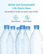 AQUACREST GXRTQR Inline Water Filter, NSF Certified, Compatible with GE GXRTQR, GXRTQ System, Reduces Chlorine, Fluoride, Limescale and More, For Refrigerator, IceMaker, RVs (2 Filters)