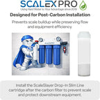 ScaleSlayer 10in Slim Line Drop In, High Capacity (up to 10,000 gals) Water Filter Replacement, Prevents, Removes scale buildup, Fits Traditional 10in Drop In Slim Line Systems (SXP-1027)