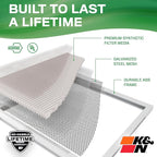 K&N 24X24X1 HVAC Furnace Air Filter, Lasts a Lifetime, Washable, Merv 13, the Last HVAC Filter You Will Ever Buy, Breathe Safely at Home or in the Office, HVC-13-12424