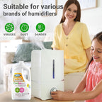 Bacteriostatic Humidifier Water Treatment– Extend Filter Life Eliminate Odors & Prevent Bacterial Growth – Compatible with All Cool Mist & Warm Mist Humidifiers – 64 oz Easy Pour Bottle (2 pack)