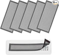 YOKIVE 6 Pcs Magnetic Floor Vent Covers, Floor Register Cover PVC Mesh Air Vent Screen Filters, Great for Home Floor, Wall, Ceiling, Catch Debris Hair Dust (Black, 10-Inch x 6-Inch)