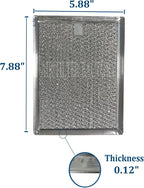 Air Filter Factory Replacement For Frigidaire FGMV174KFA Made In USA 12-Layer Microwave Oven Aluminum Mesh Grease 5.88 x 7.88 x 0.12 Inches Vent Filter 2-Pack