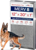 12x30x1 Electrostatic Air Filter, MERV 8, Washable, Reusable Furnace AC/HVAC Filter, Energy Saving, Easy to Clean, Long-Lasting by LifeSupplyUSA