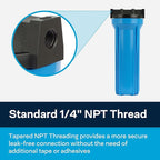 SpiroPure 10x2.5 Water Filter Housing Slim 10 inch / 10 x 2.5 Standard Housing, 1/4" NPT