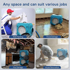 ALORAIR Air Scrubber with 3 Stage Filtration, Stackable Negative Air Machine for Industrial and Commercial Use, Heavy Duty Air Cleaner with MERV-10 Filter, HEPA/Activated carbon Filter, Blue