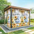 Summer Outdoor Curtains for Patio Sunflowers Gnome Eucalyptus Leaves Waterproof Outside Curtains with Grommet Top Weatherproof Curtain for Cabana Pergola Gazebo, 1 Panel, 54" W x 95" L
