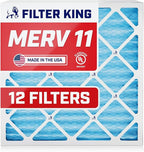 Filter King 19.25x21.25x1 Air Filter | 12-PACK | MERV 11 HVAC Pleated A/C Furnace Filters | MADE IN USA | Actual Size: 19.25 x 21.25 x .75"
