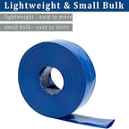 1-1/2 in x 25 ft Pool Backwash Hose Heavy Duty Drain Discharge PVC Lay flat General Purpose Vinyl Hose, Burst Resistant for Water Transfer Sump Pump Pool Filter (1.5in 25ft fiber reinforced hose)