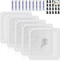 120mm Fan Filter PC Dust Filter Computer Fan Grills Dust Mesh Magnetic Frame PC Case Cover Dustproof PVC 50 Mesh(PVC, Gentleman Aesthetic, 120 * 120mm, 5pcs, White)