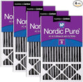 Nordic Pure 16x25x5 (Actual Size: 15 3/4 x 24 3/4 x 4 3/8) Honeywell Replacement Air Filters MERV 8 Plus Carbon 4 Pack