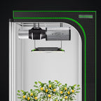 MELONFARM 4 Inch Air Carbon Filter Smelliness Control with Australia Virgin Charcoal, Odor Removal for Grow Tent, Inline Fan, 8' Ducting, Cooling & Vent Cover Included, Insulated Flange 4" x 11"