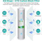 SimPure Whole House Water Filter Cartridges 5 Micron 20" x 4.5" PP+GAC+CTO 3-Stage Sediment and Carbon Filter Set, for DB20P-3, DGD-5005-20, GAC-20BB, FC25B, 1 Set