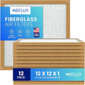 Fiberglass Air Filter -12x12x1Air Filter 12 Pack - Non Pleated 12"x12"x1", AC Filters for Home, Fiberglass, HVAC filters, Heater, Furnace Catcher for Dust - 1 YEAR SUPPLY